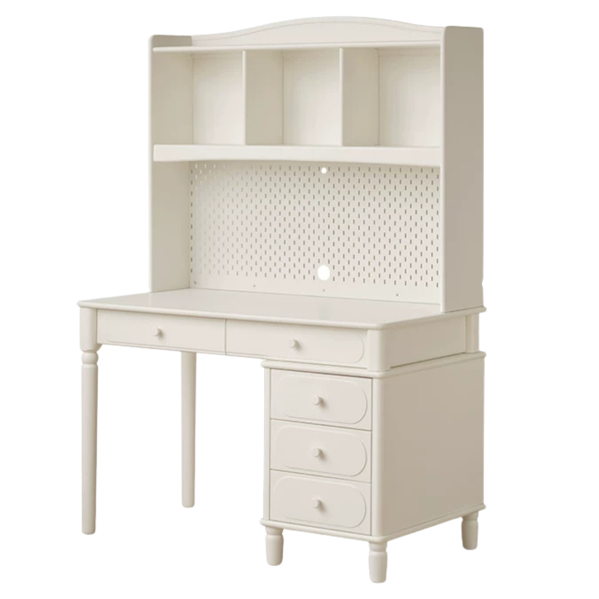 Solid Rubberwood Cream Style Kids Desk