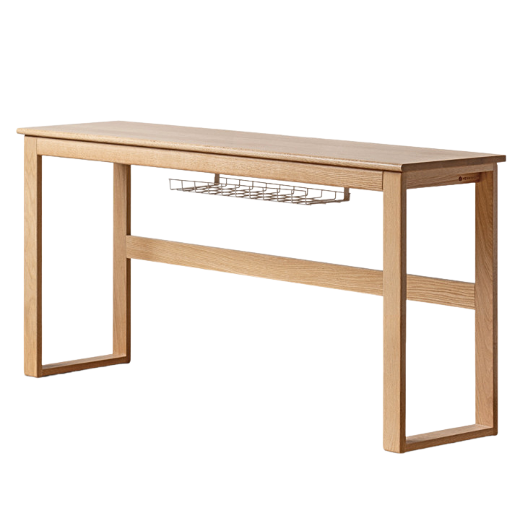 Oak solid wood long office desk-