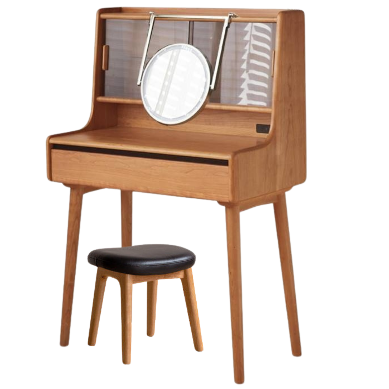 Cherry Solid Wood Multifunctional Vanity Table