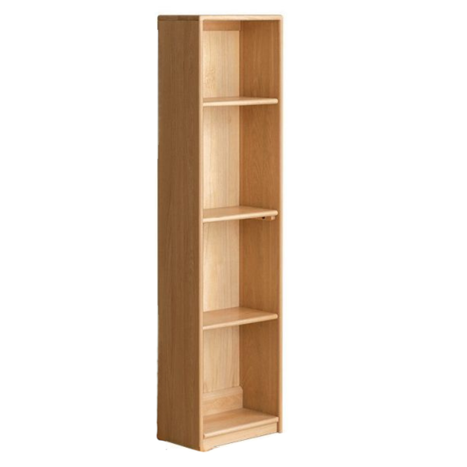 Solid RubberWood, Beech Solid Wood Kids Corner Bookcase, Narrow Floor-to-Wall Storage