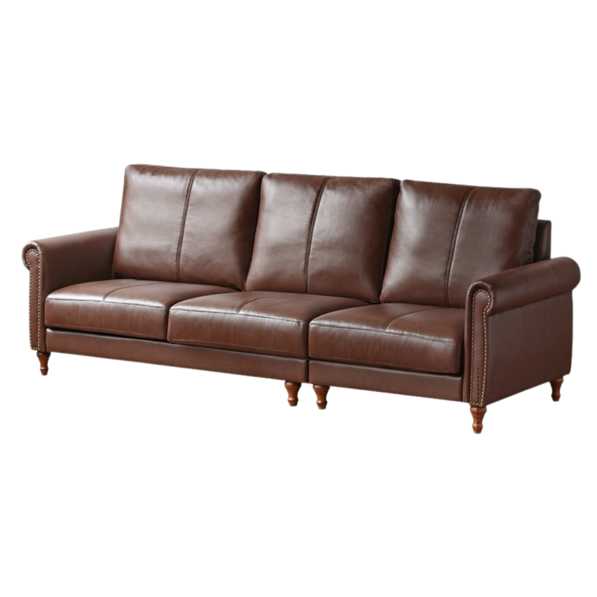 Genuine Leather Sofa Living Room American Retro Sofa