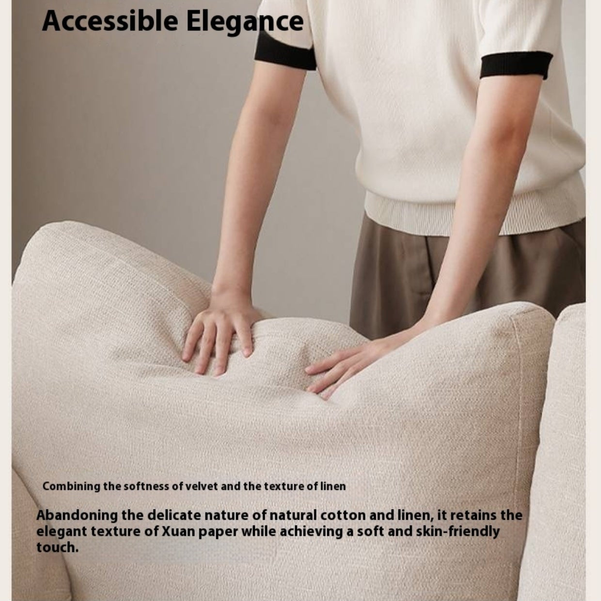 Wabi-Sabi Fabric Sofa  with Detachable and Washable Covers