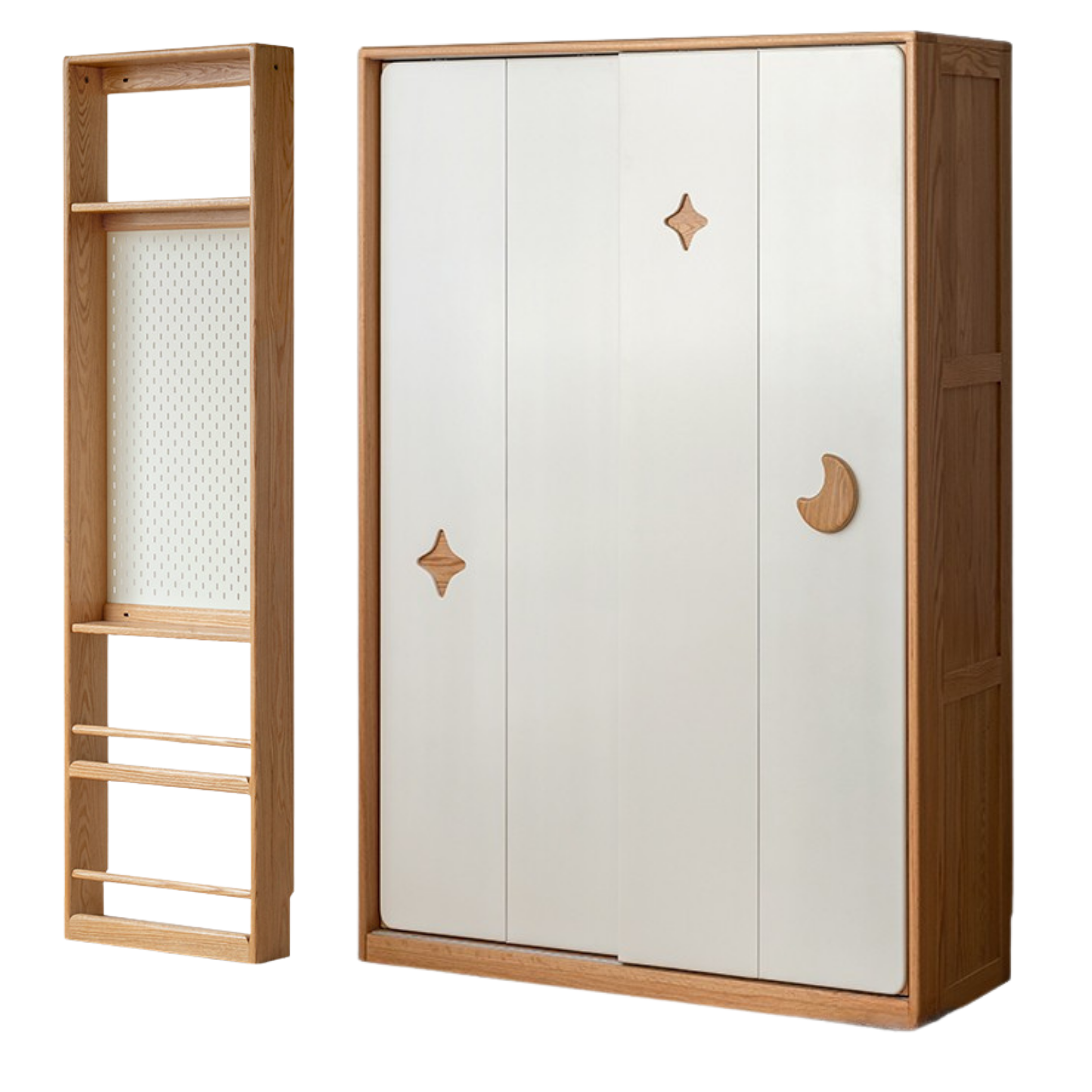 Oak Solid Wood Modern Children's Wardrobe
