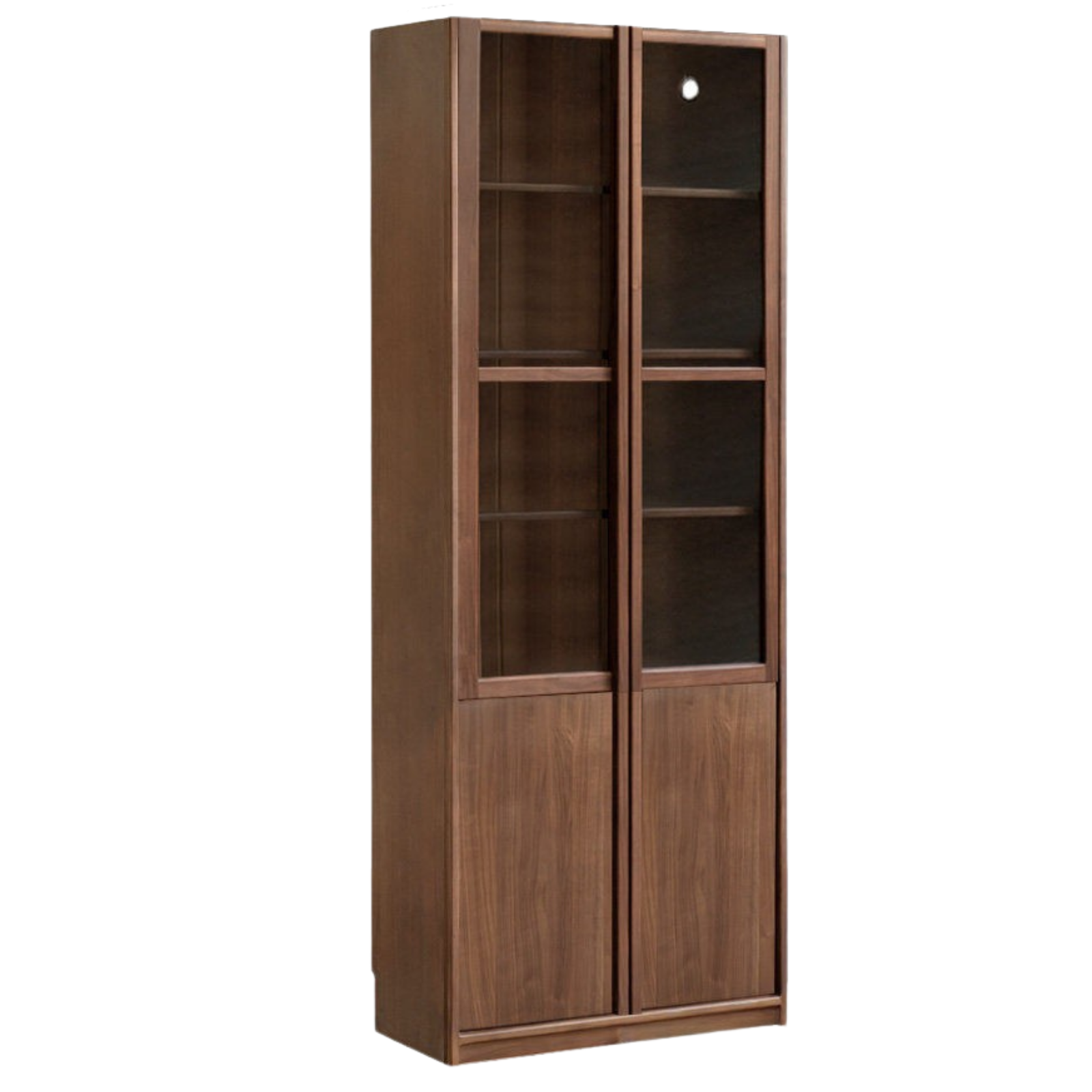 Black Walnut, White Oak Solid Wood Light Luxury Bookcase and Storage