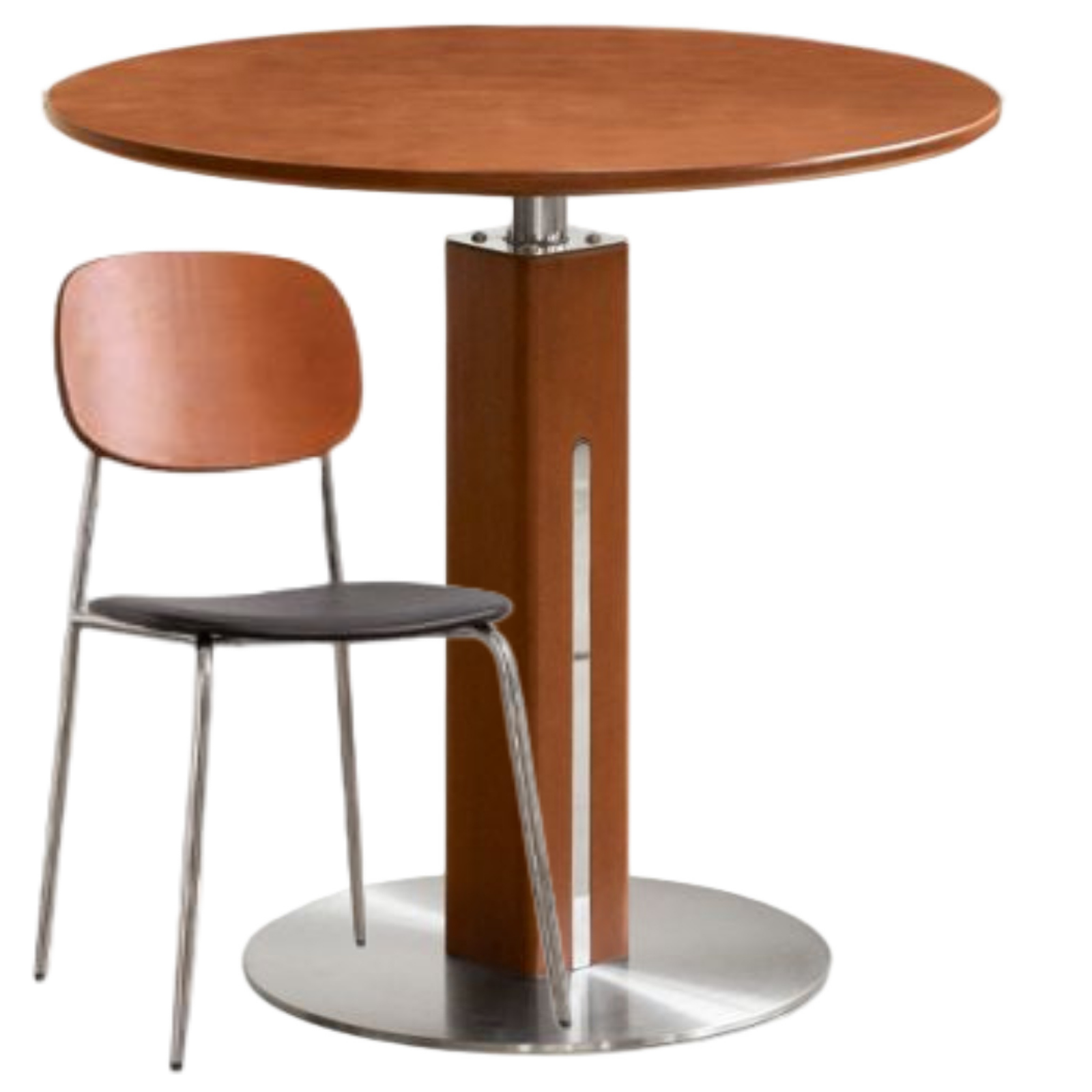 Poplar Solid Wood Vintage Round Bauhaus Style Dining Table