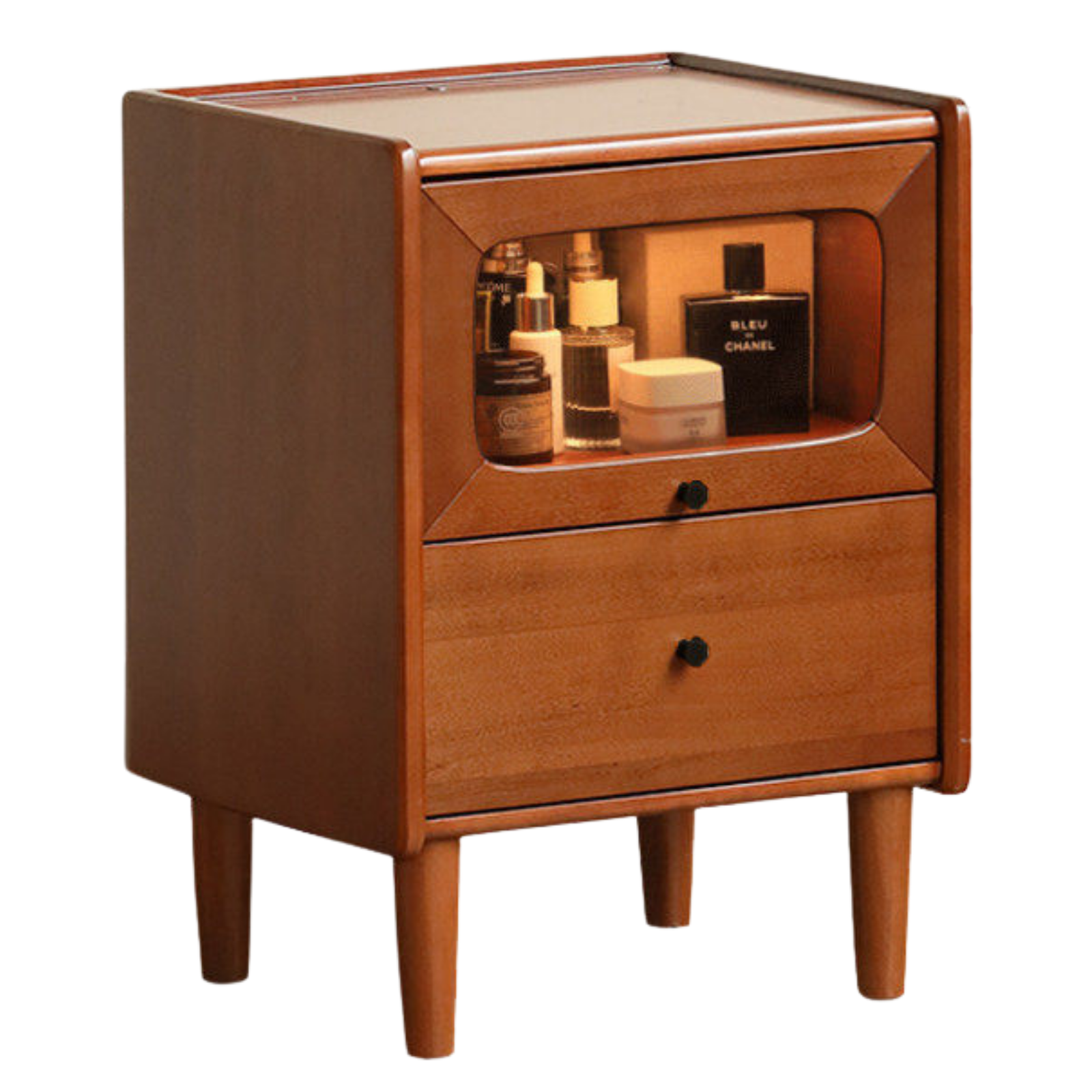 Tulipwood Solid Wood Medieval Style Ultra-Narrow Nightstand.