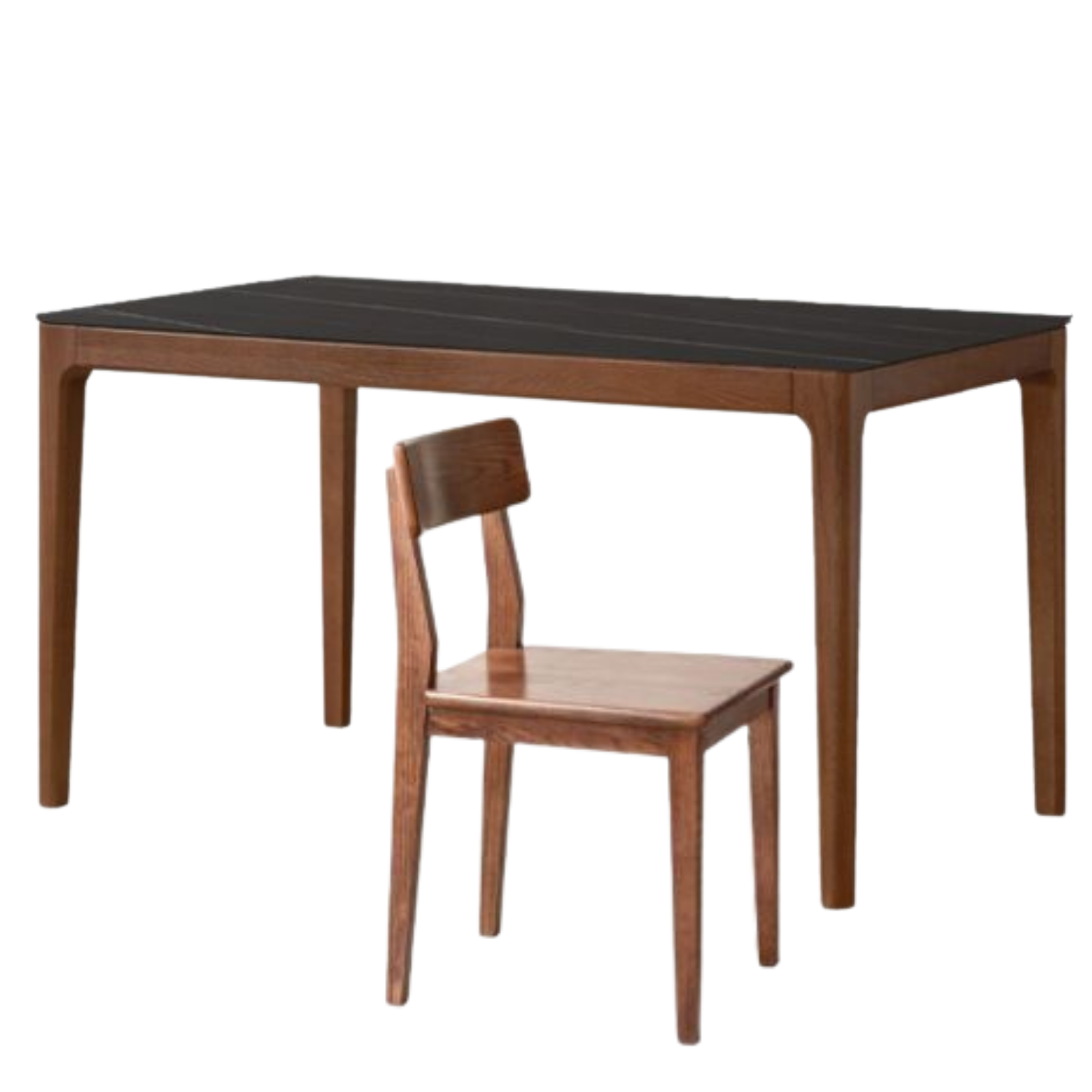 Oak Solid Wood Modern Minimalist Rock Plate Dining Table