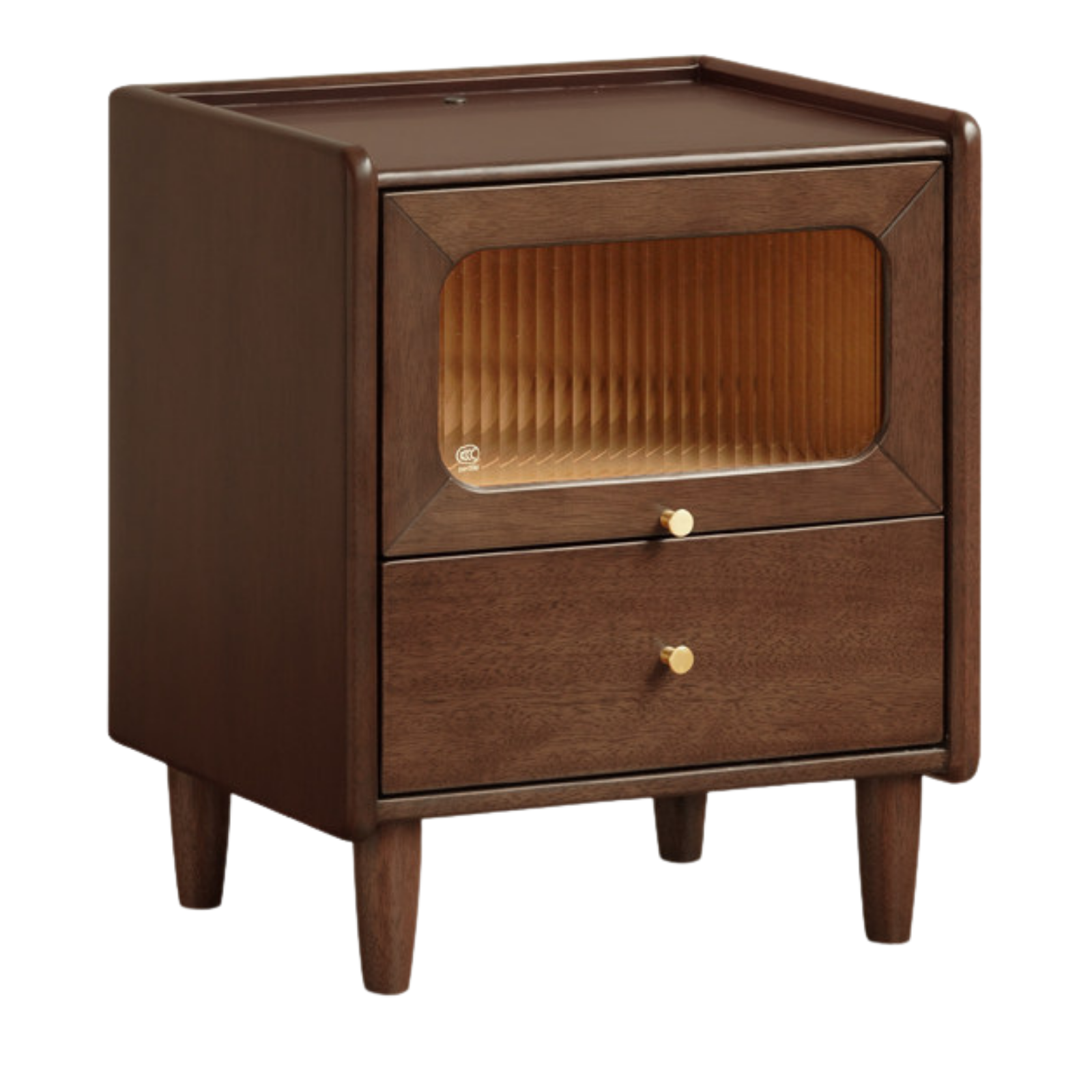 Black Walnut, Solid Longan Hardwood, Catalpa Solid Wood Ultra-Narrow Nightstand.