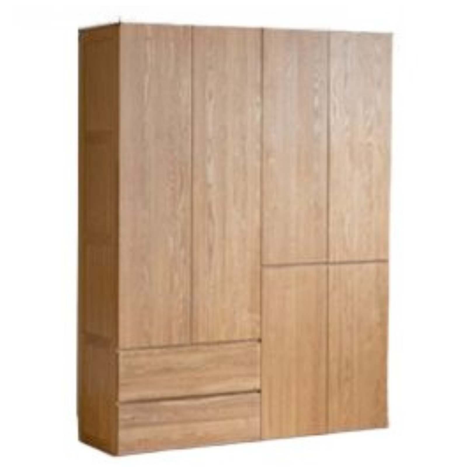Ash Solid Wood Open Door Storage Cabinet