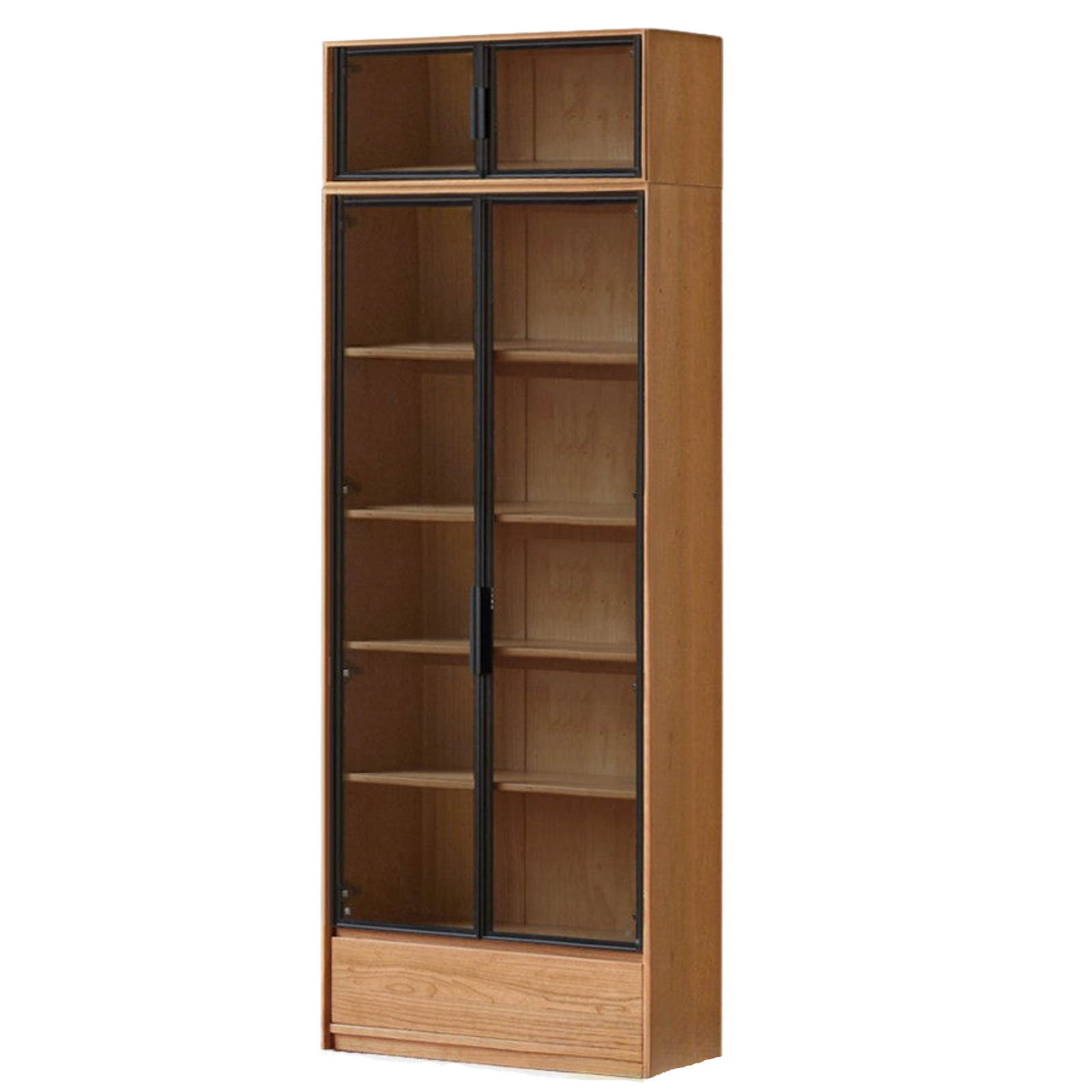 Cherry Solid Wood Bookcase Cabinet Display.