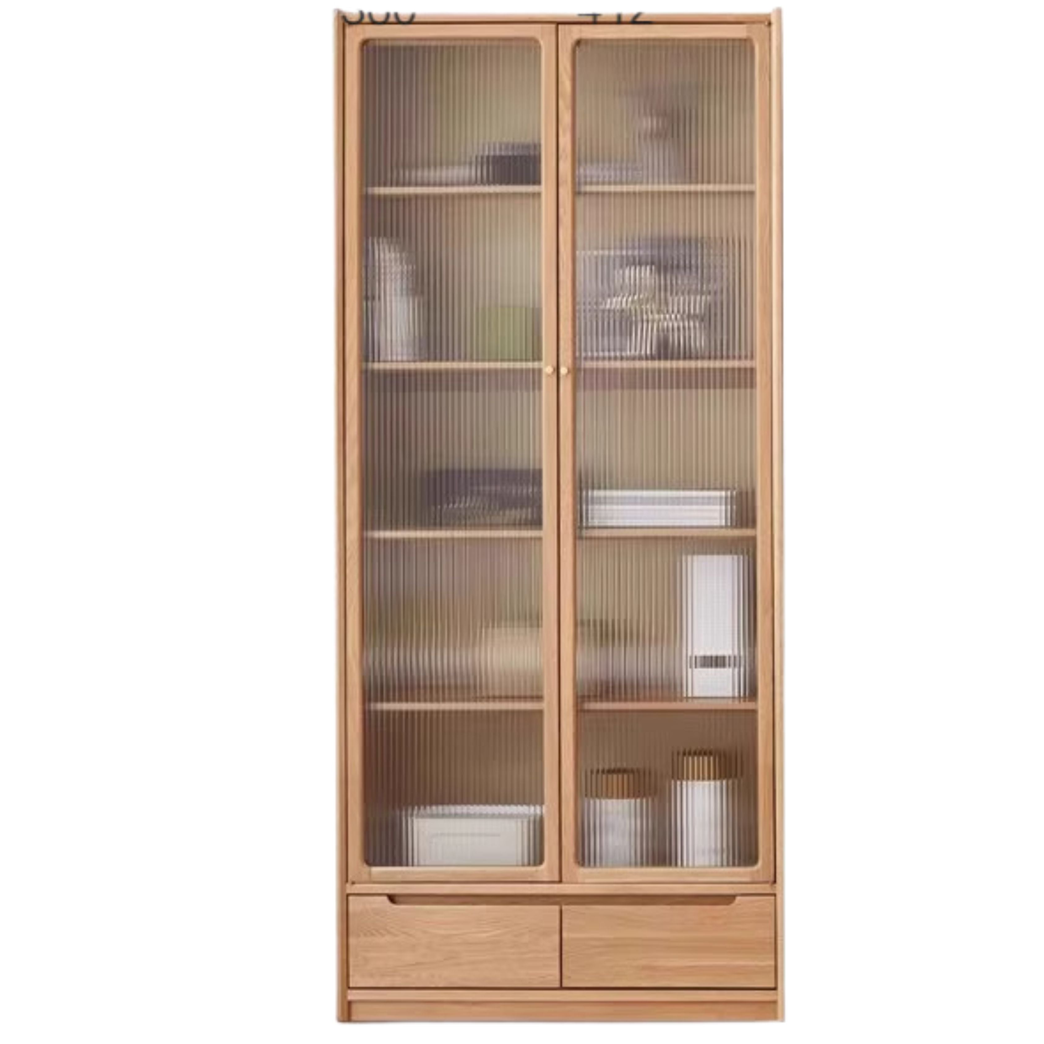 Oak Solid Wood Bookcase Free Combination Floor-to-ceiling Bookshelf