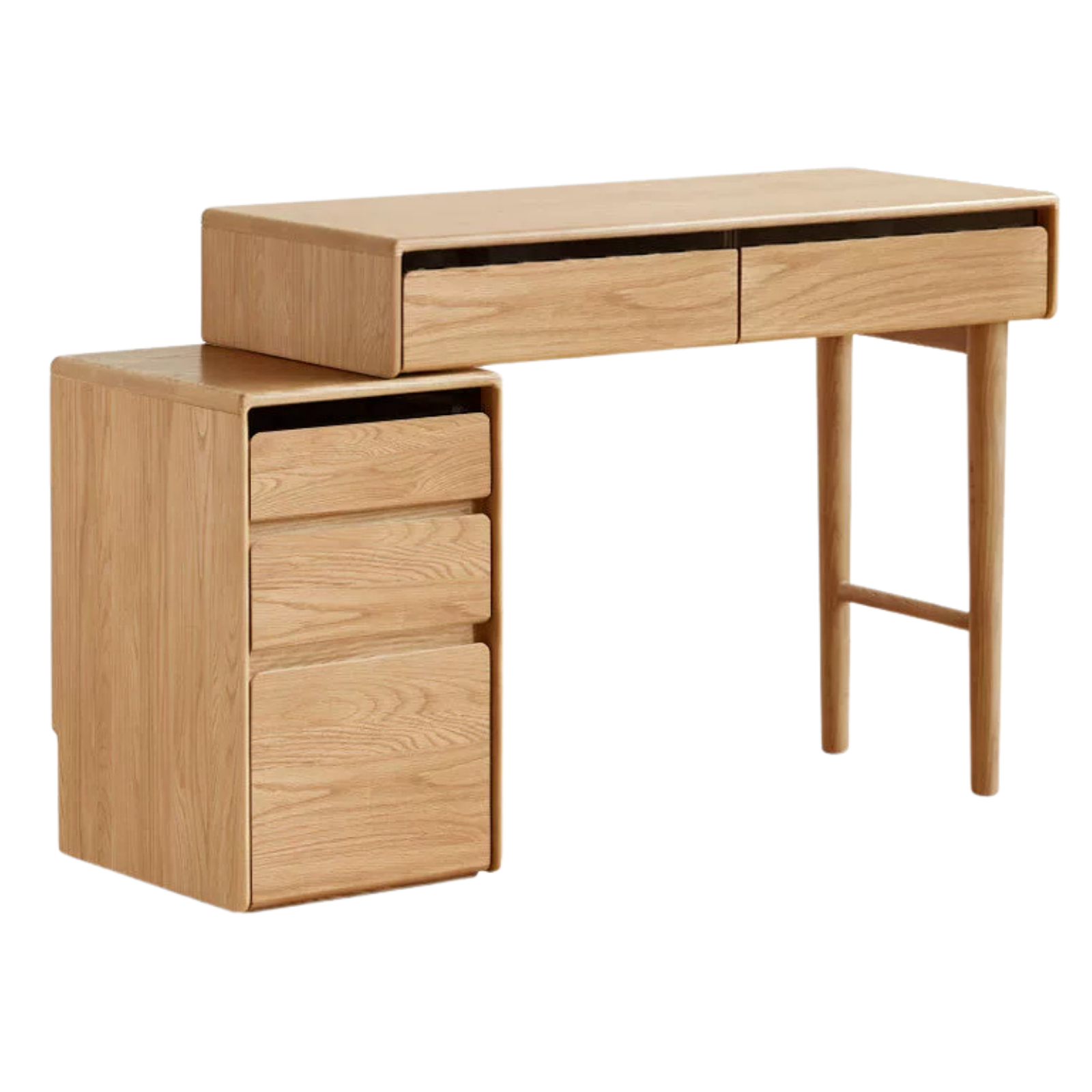 Ash, White Ash, Oak Solid Wood Modern Retractable Vanity Table