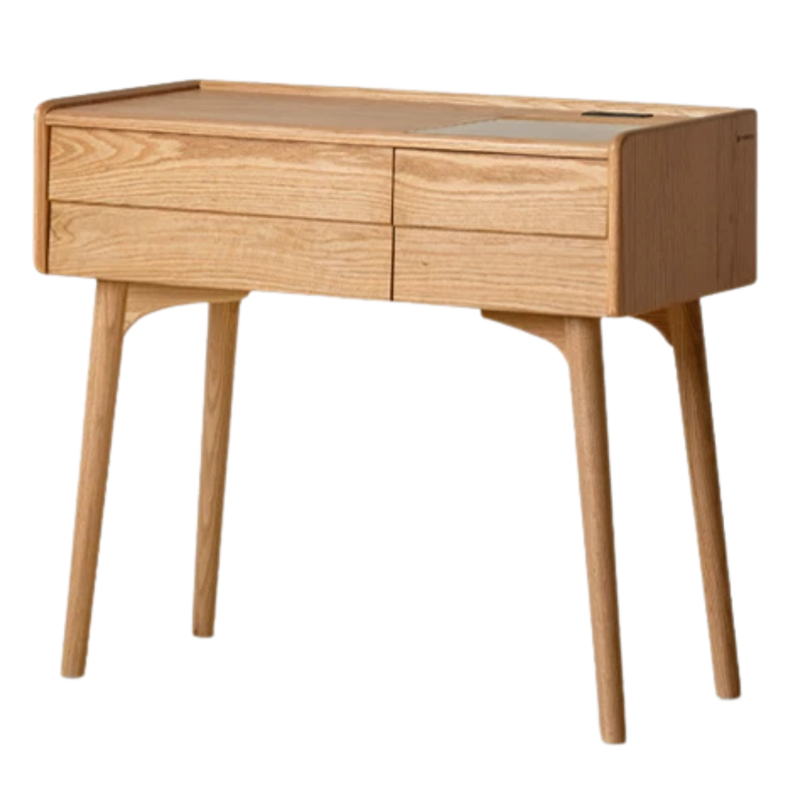 Ash, Oak  Solid Wood Modern Vanity Table with Storage