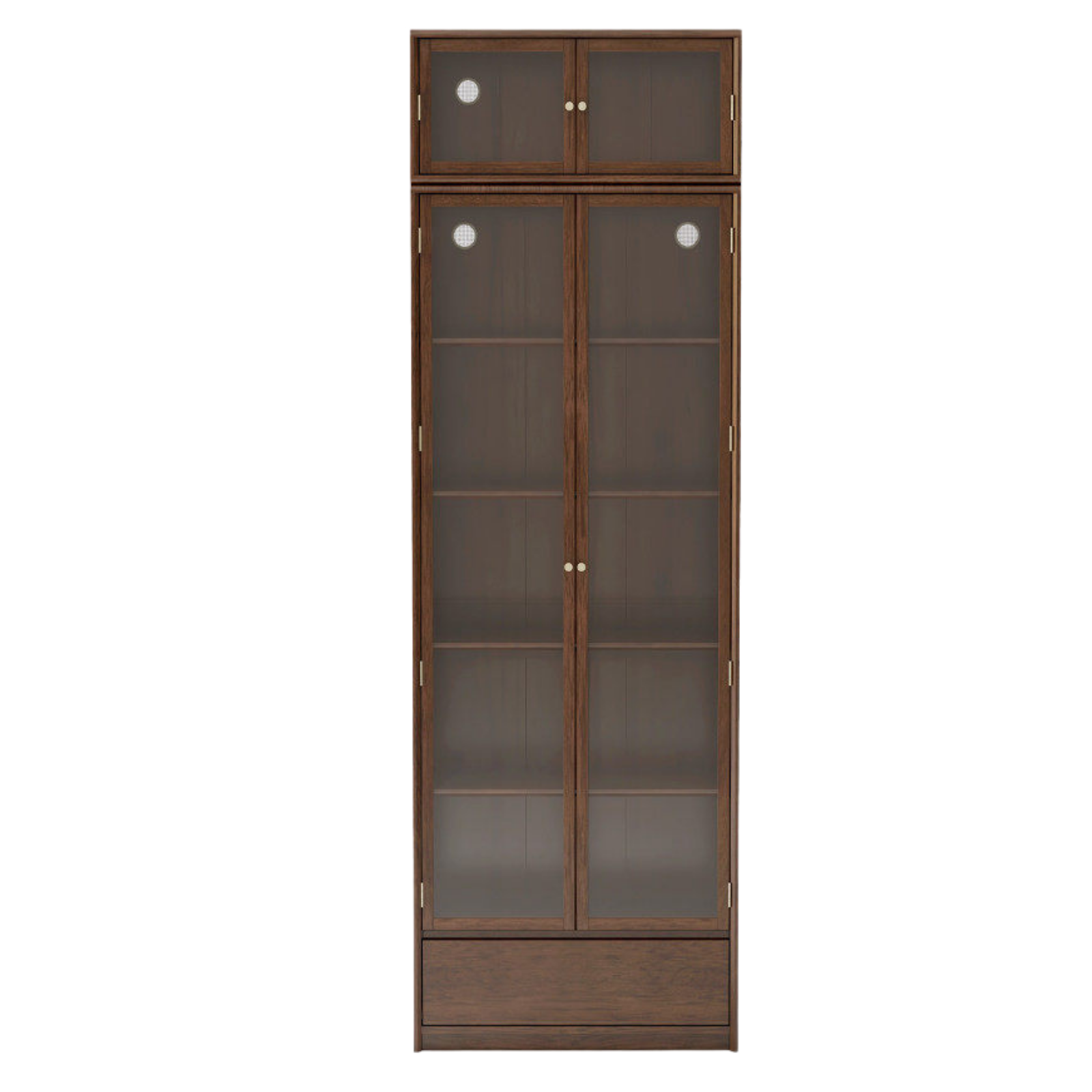 Black Walnut, Golden Sandalwood Solid Wood Bookshelf