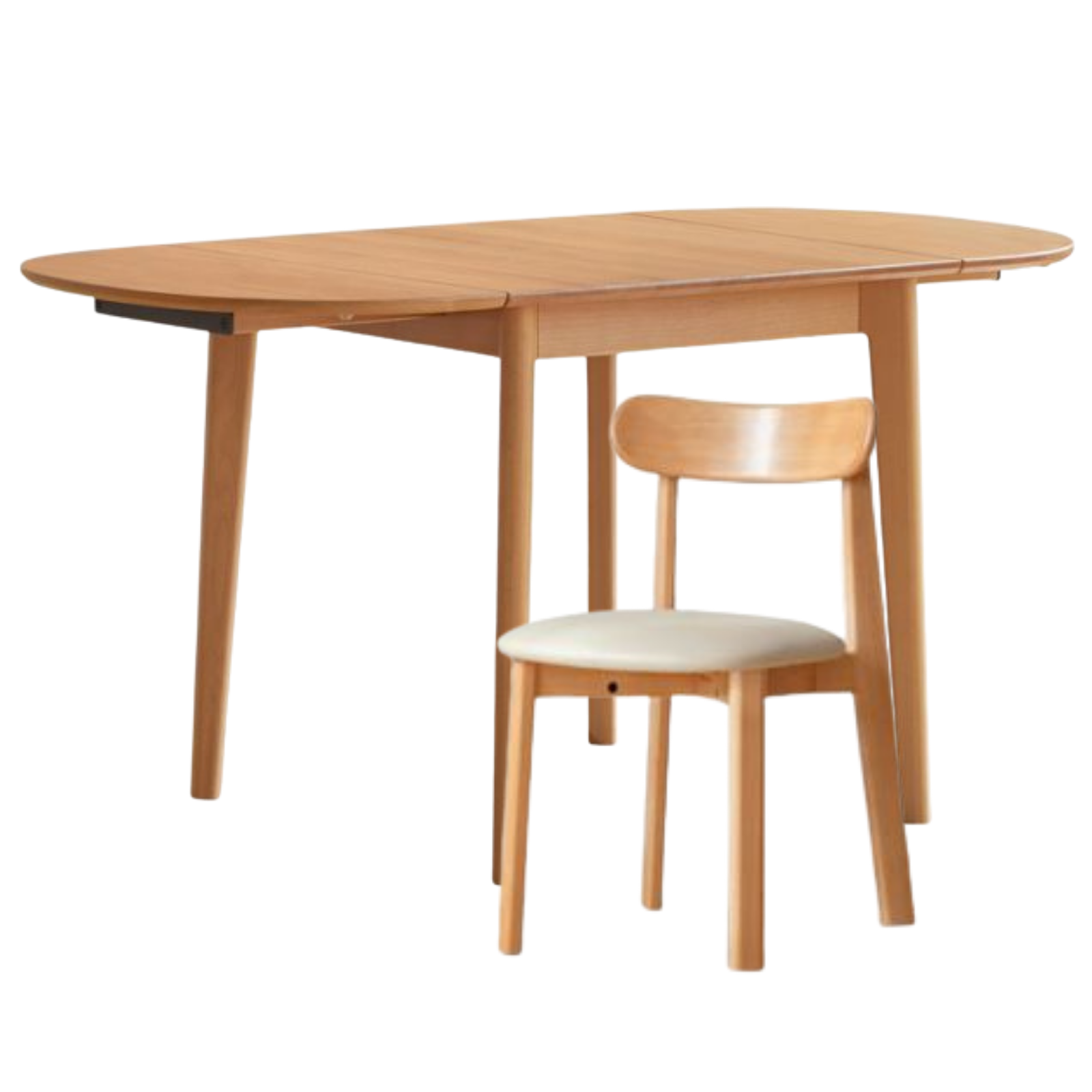 Beech Solid Wood Folding Dining Table