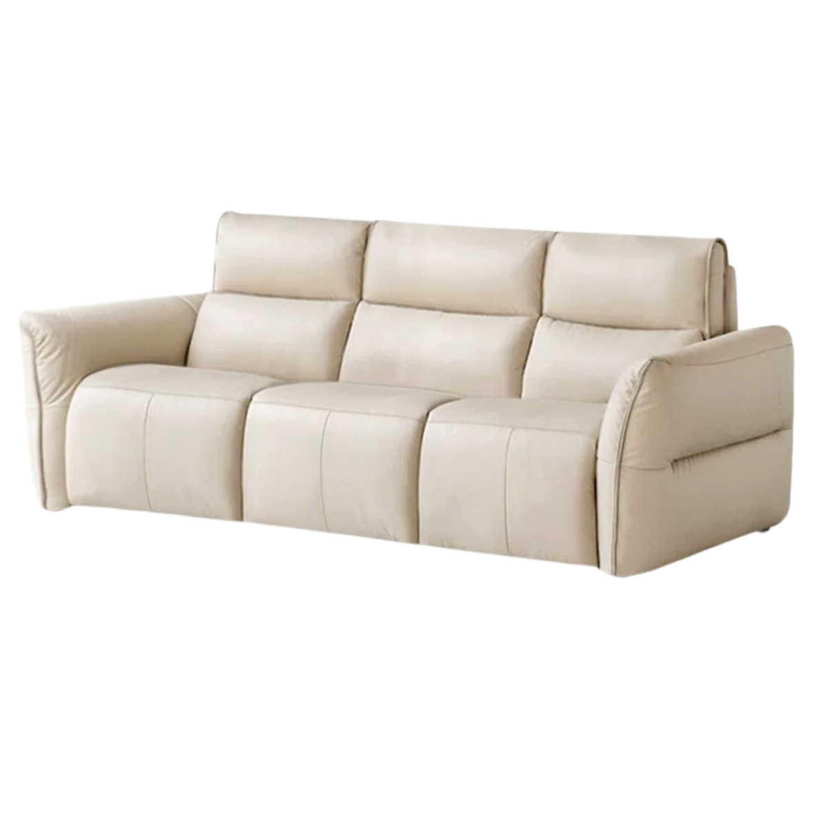 Genuine Leather Sofa Italian Light Luxury Tofu Block Sofa