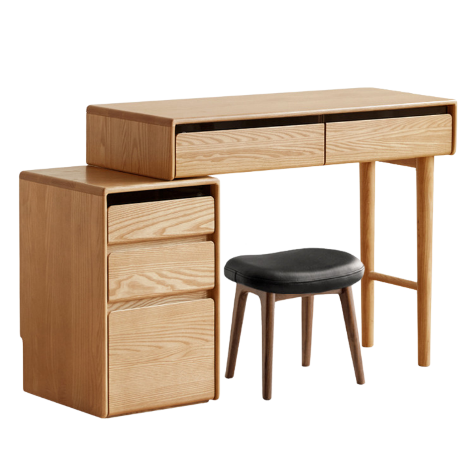 Black Walnut, Oak, Ash, Solid Longan Hardwood, Sandalwood Solid Wood Retractable Vanity Table.