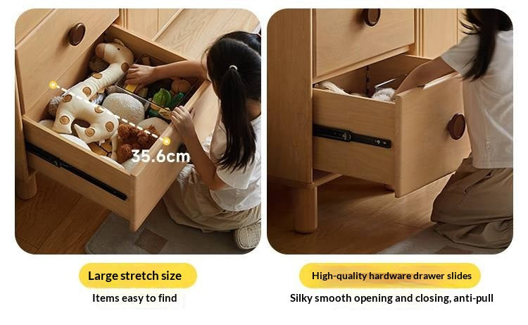 Solid Rubberwood Children's Wardrobe