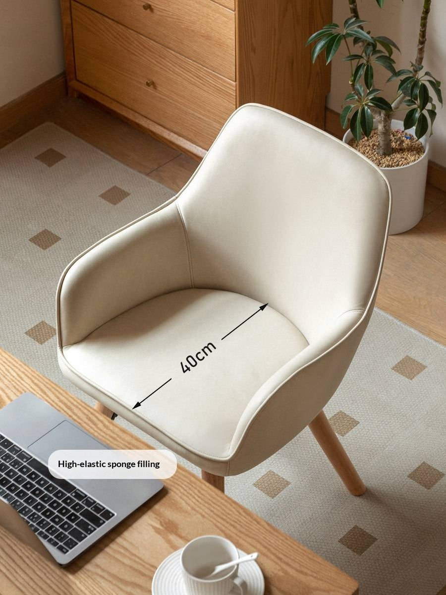 Beech Solid Wood Technological Cloth Soft Back Chair