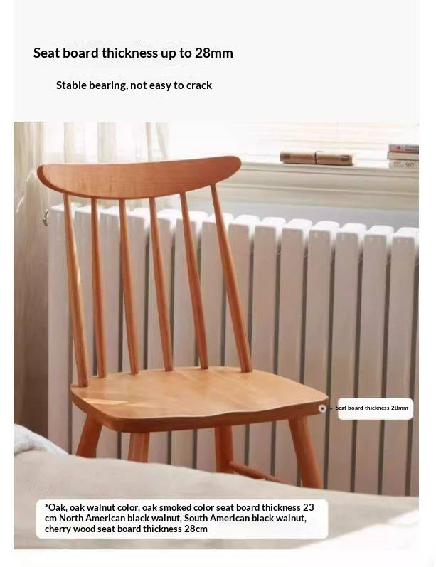 Set 4 pcs Cherry Solid Wood Modern Minimalist Nordic Style Backrest Chair