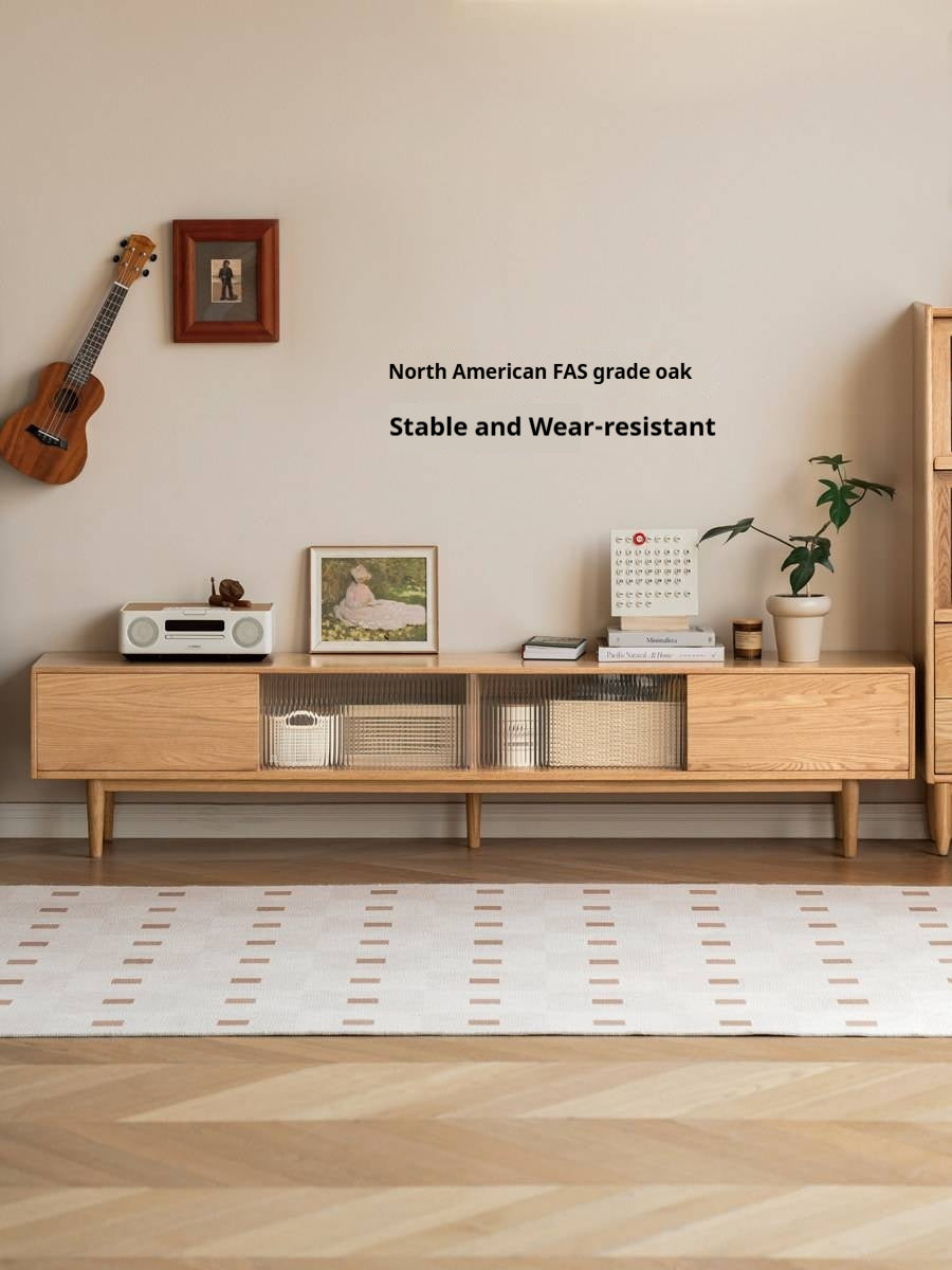 Oak Solid Wood TV Cabinet Modern