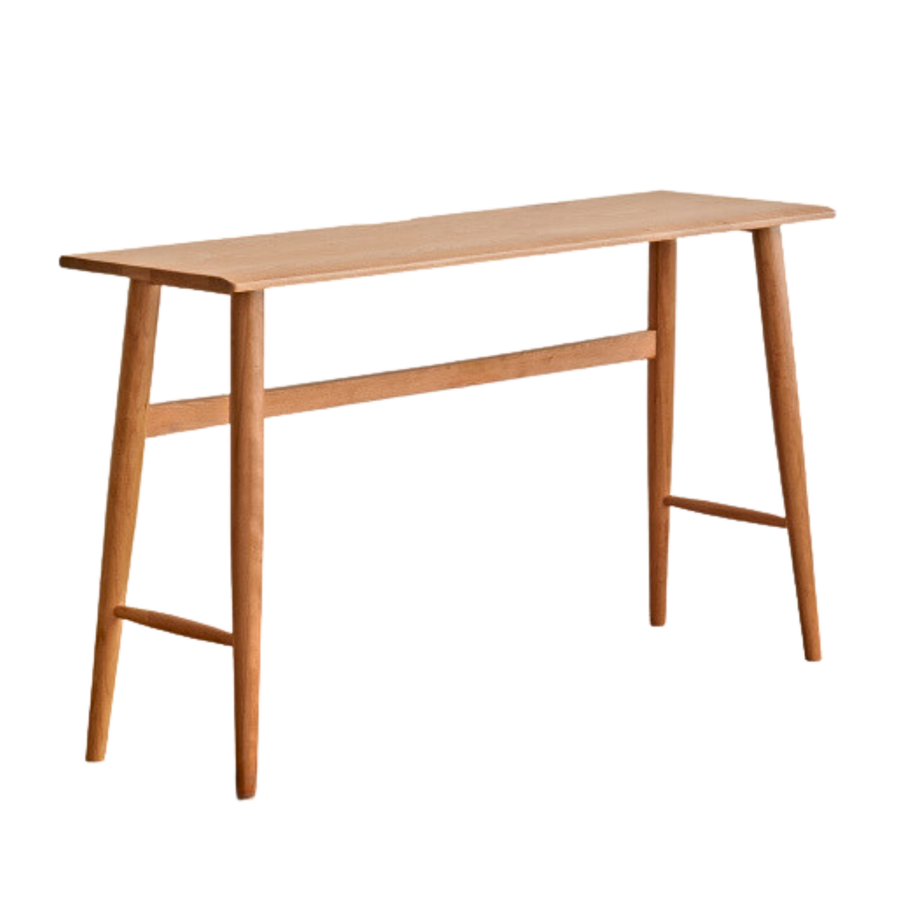 Cherry Wood Office Desk Narrow Vintage-