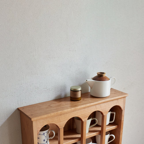 Cherry Solid Wood Kitchen Storage Rack Table Cup Holder