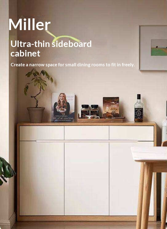 Oak Solid Wood Ultra-thin Sideboard