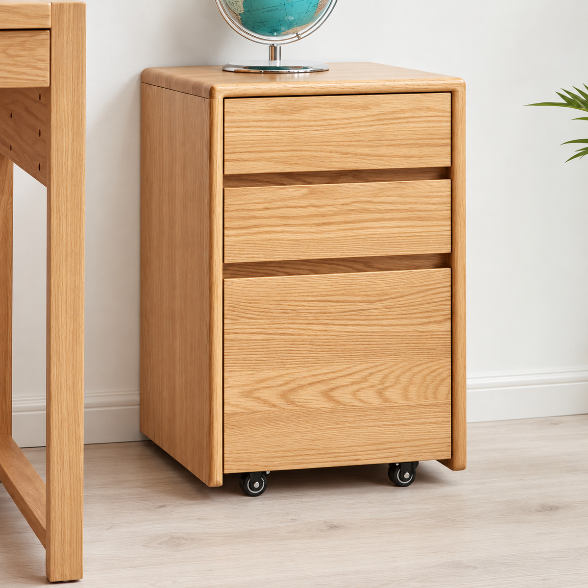 Beech Solid Wood, Solid RubberWood Drawer Multi-Functional Kids Nightstand