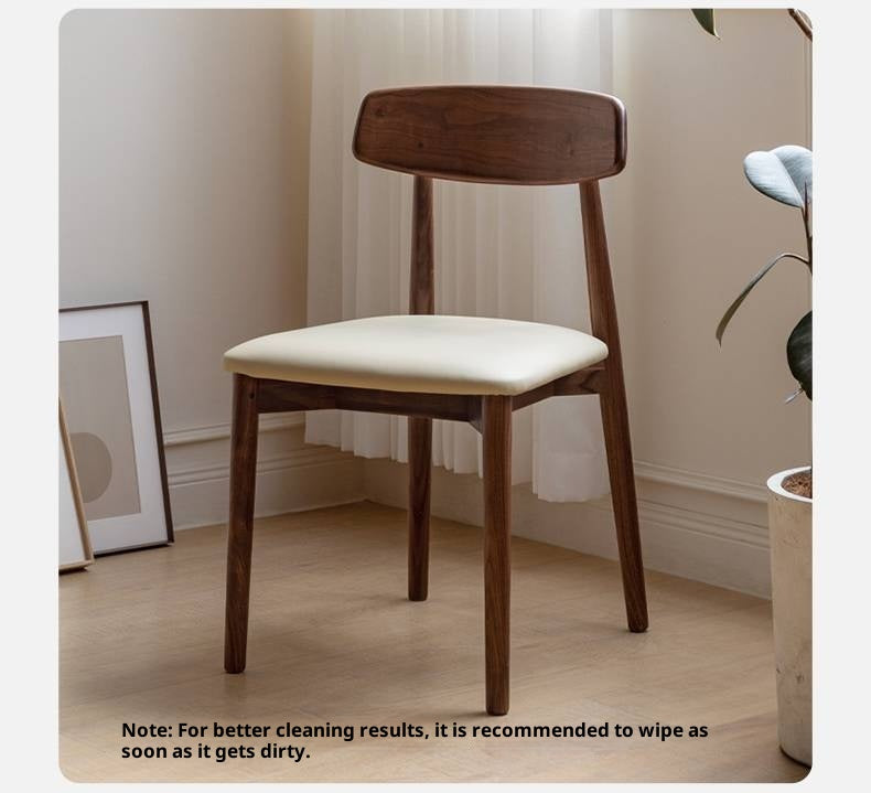 Set 4 pcs Black Walnut, Sandalwood Solid Wood Dining Chair