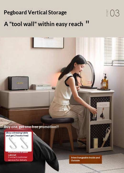 Black Walnut, Poplar Solid Wood Vanity Table Modern Italian Design