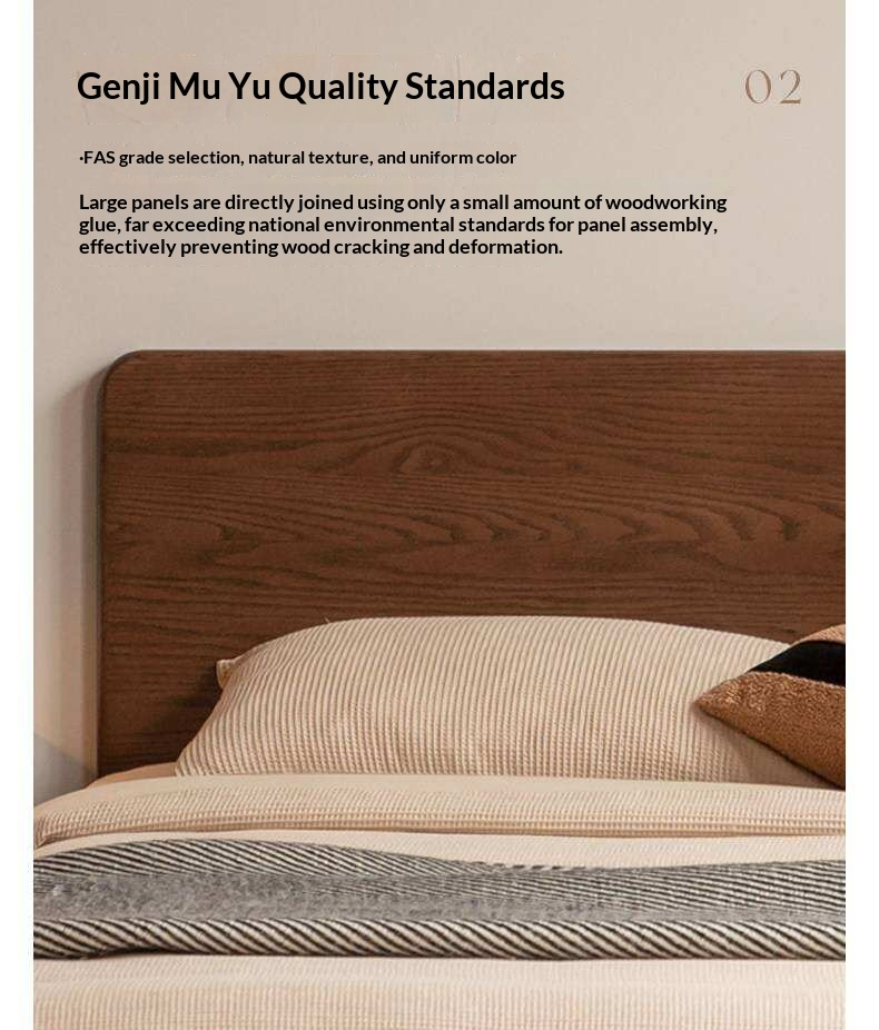 Oak Solid Wood Modern Simple Double Storage Box Bed