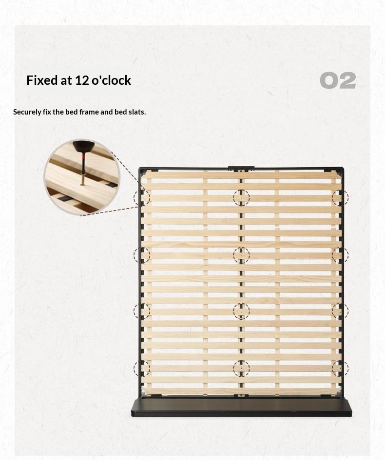 Rubberwood, Poplar Solid Wood Bed in Black — Modern Casual Edge Design