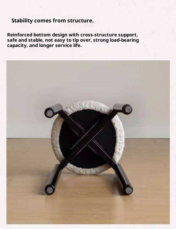 Solid Rubberwood Modern Stacking Stool
