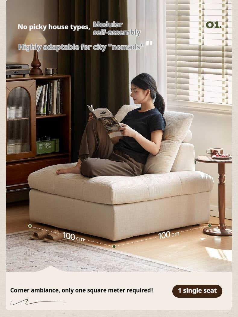 Modular Fabric Sofa – Modern Casual Free Combination Sofa Tofu Block Design