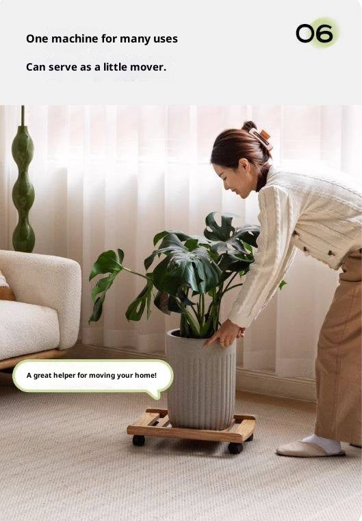 Solid RubberWood, Oak Solid Wood Mobile Computer Host Base Tray