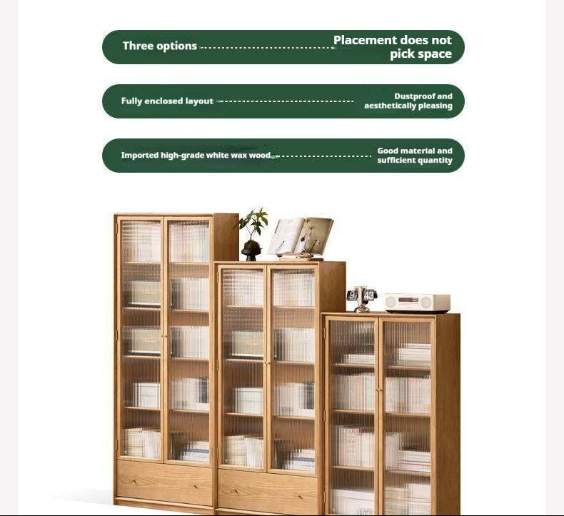 Ash Solid Wood Side Modern Style Bookcase