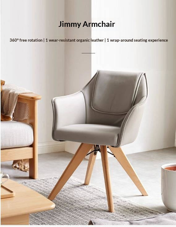 Beech Solid Wood Soft Chair Rotate 360