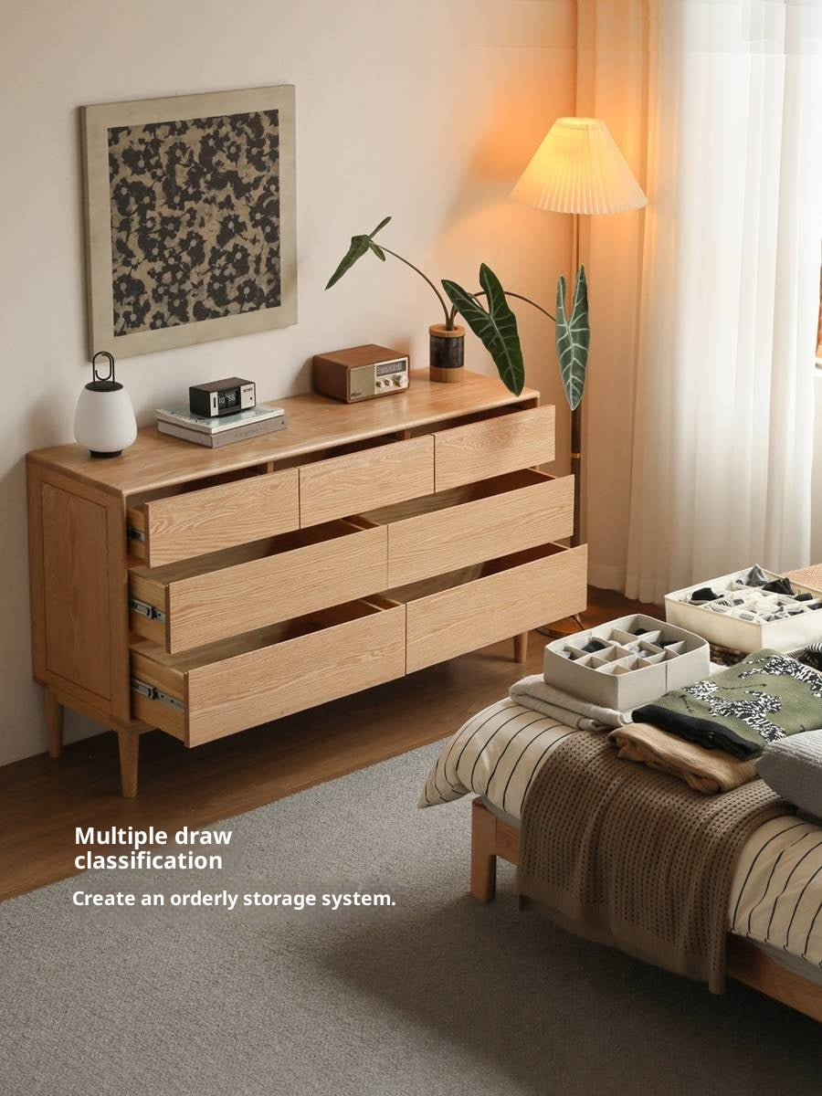 Oak Solid Wood Five-Drawer Chest