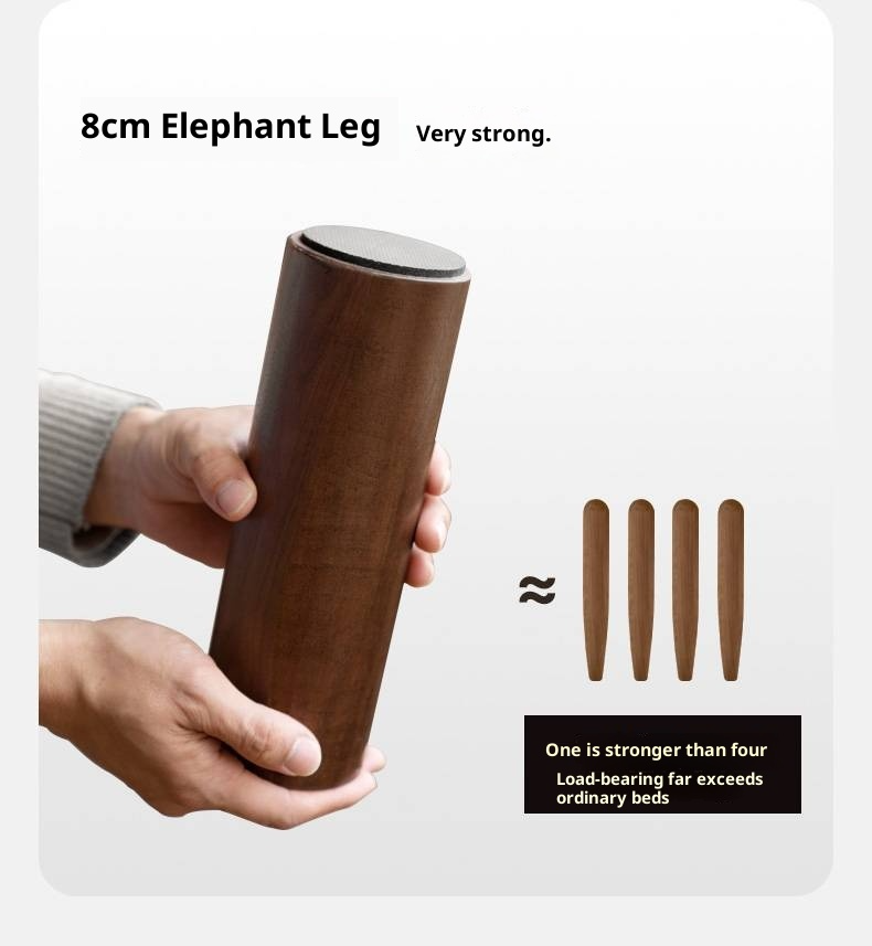 Black Walnut Solid Wood Modern Minimalist Bed