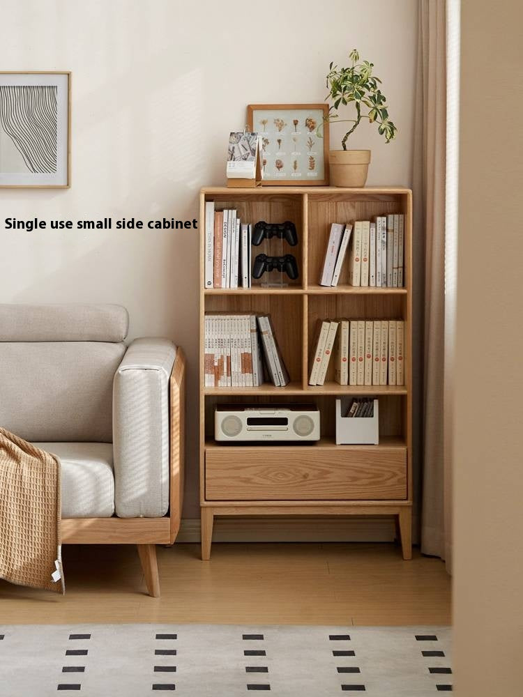 Oak Solid Wood Bookcase Bookshelf