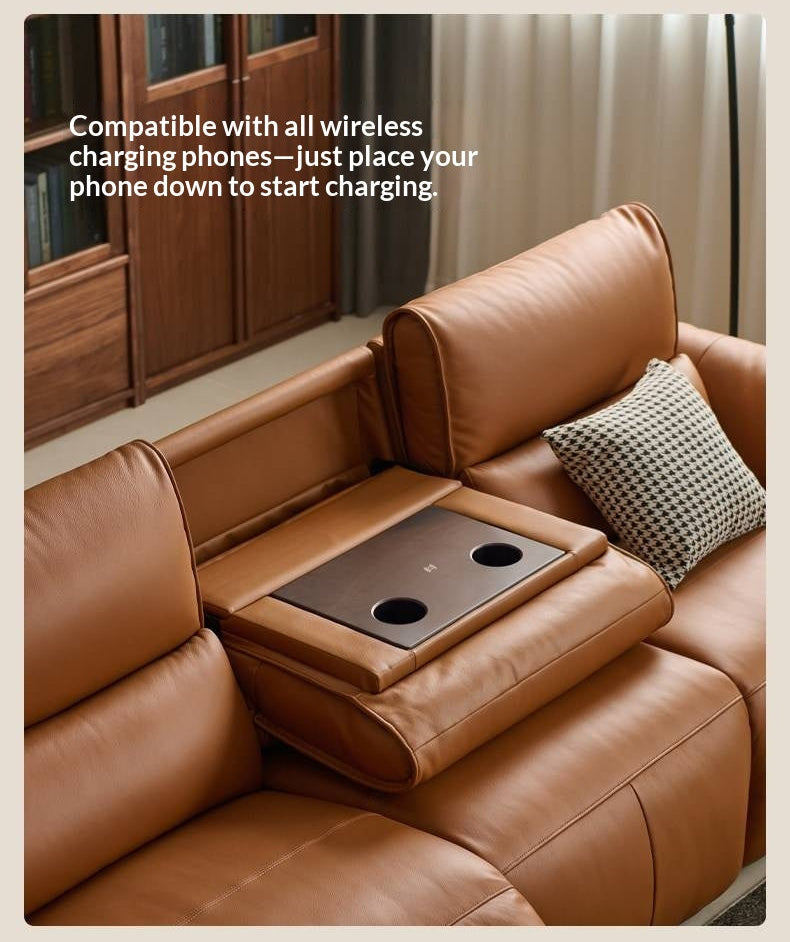 Genuine Leather Electric Luxury High Backrest Sofa