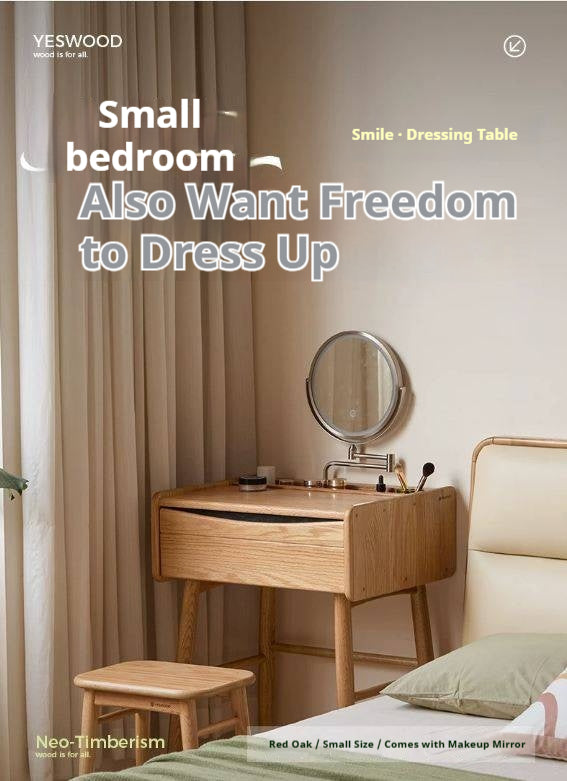 Oak Solid Wood Modern Simple Vanity Table