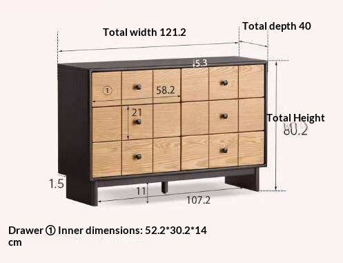 Ash Solid Wood Modern Chest of Drawers