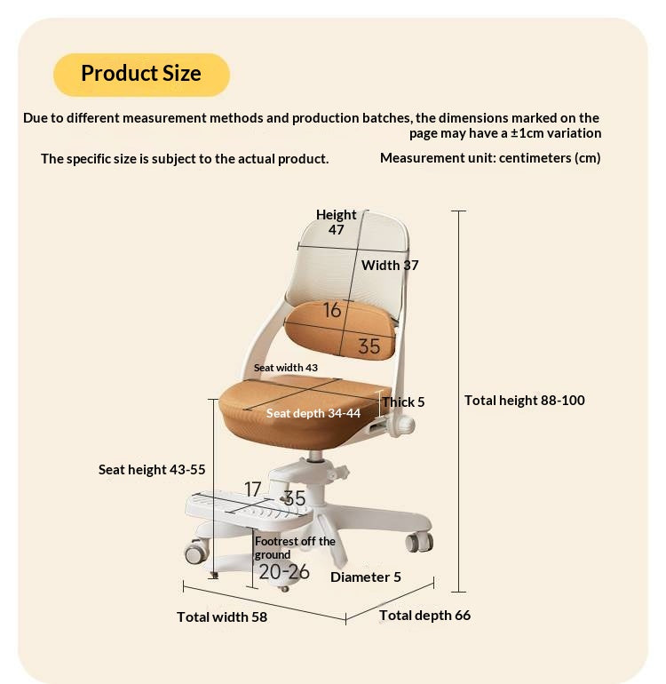 Kids Adjustable Swivel Study Chair with Footrest