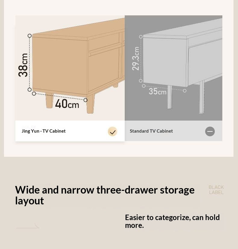 Ash Solid Wood Floor TV Cabinet