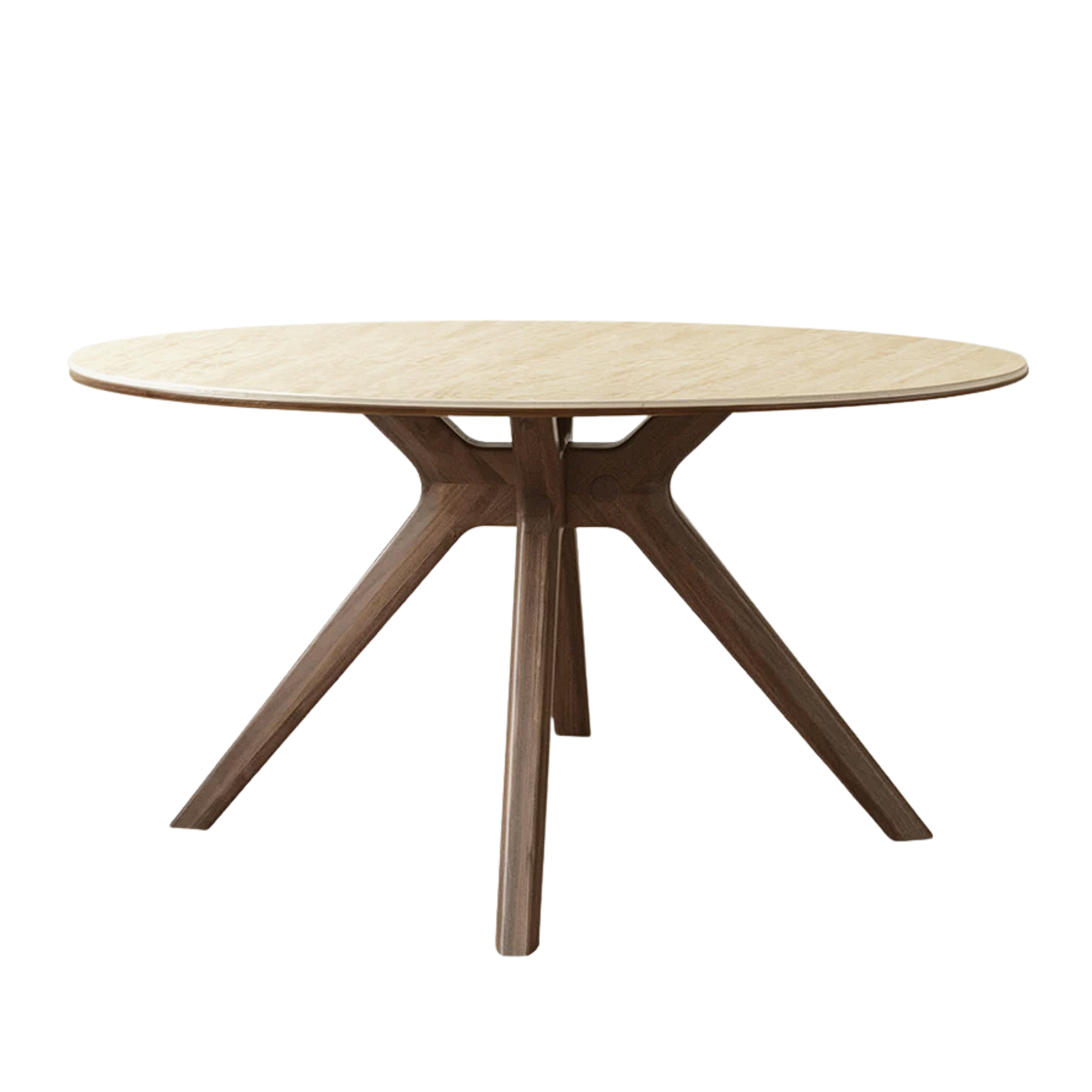 Black Walnut Solid Wood Round Dining Table