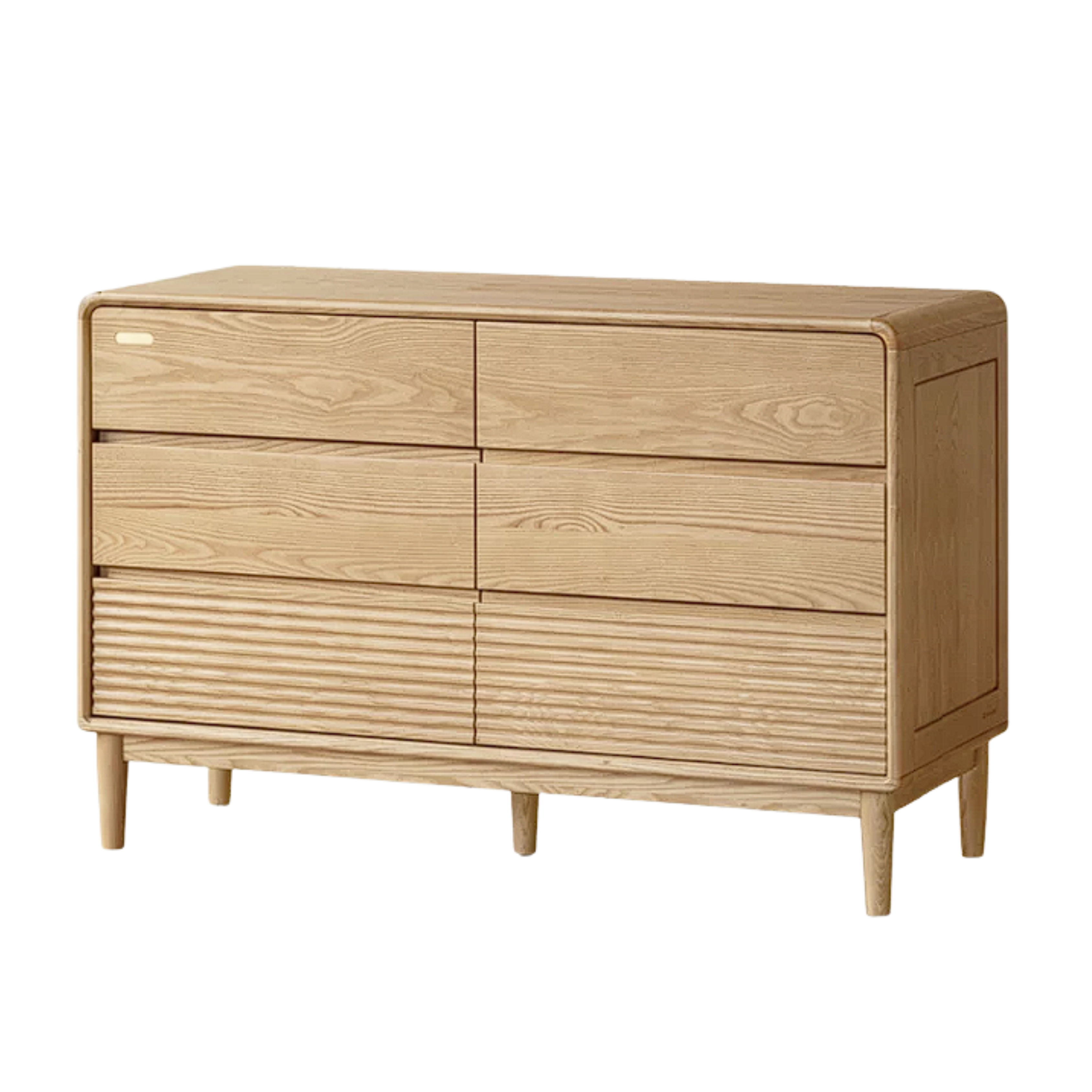 Ash, Oak Solid Wood Chest of Drawers with Modern Minimalist Design
