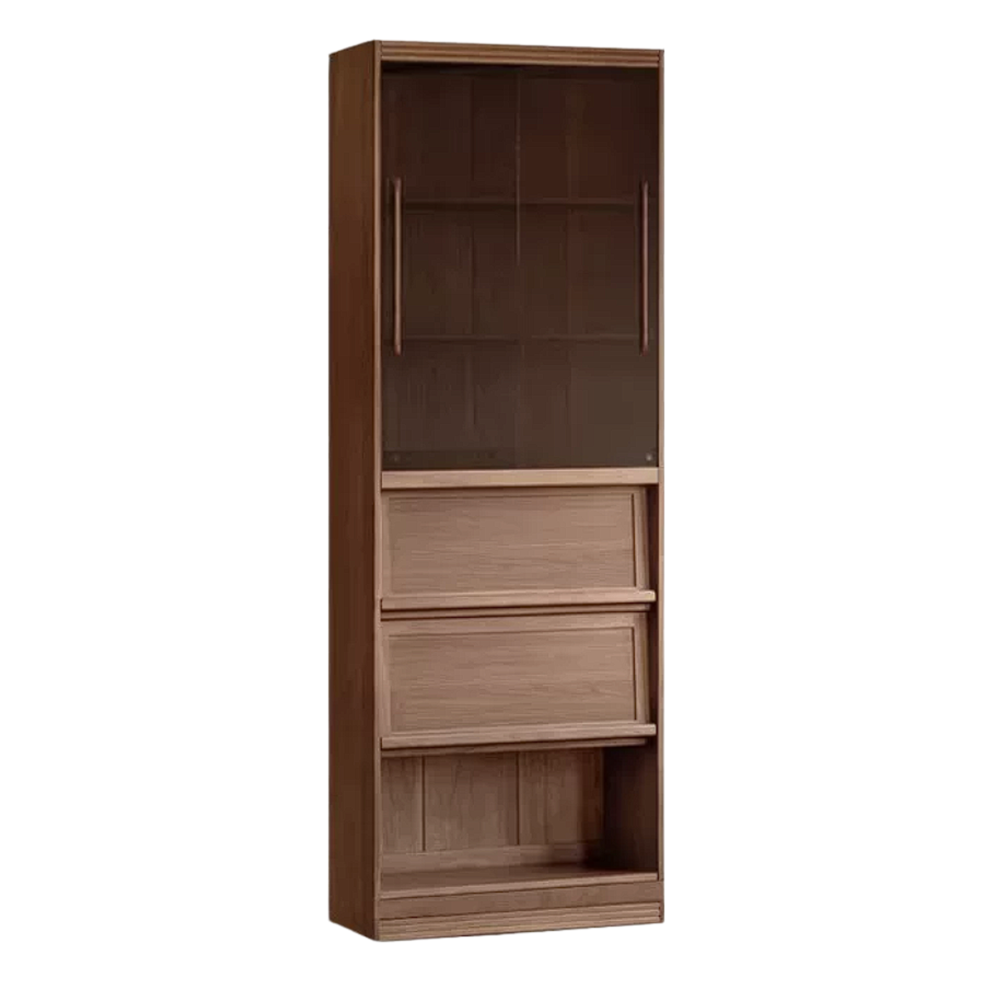 Sandalwood, Oak, Ash Solid Wood Combination Bookcase