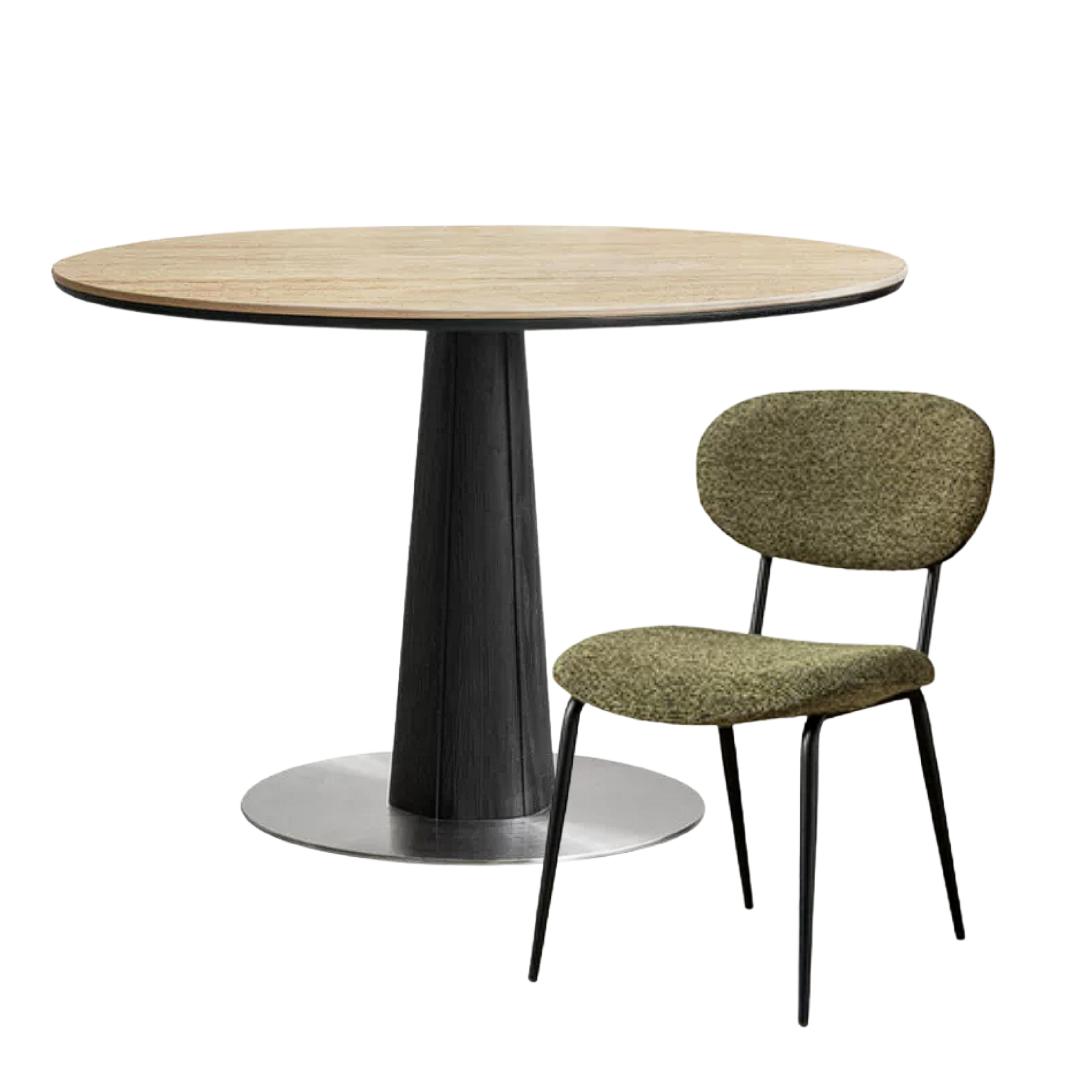 Oak Solid Wood Bauhaus Rock Plate Dining Table